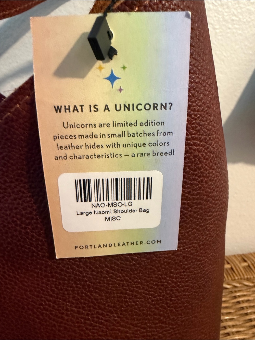 Two-Tone Portland Leather Large Naomi Bag — Unicorn Color! NWT - Picture 3 of 3